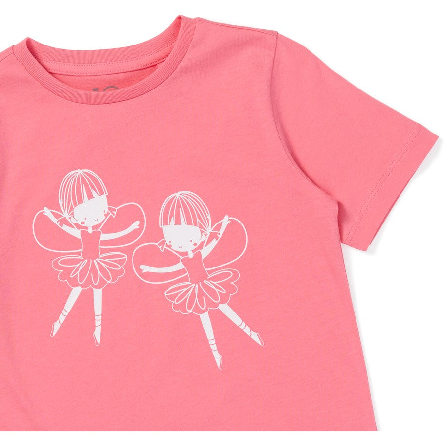 K-D Kids Print Short Sleeve Tee - Bubblegum