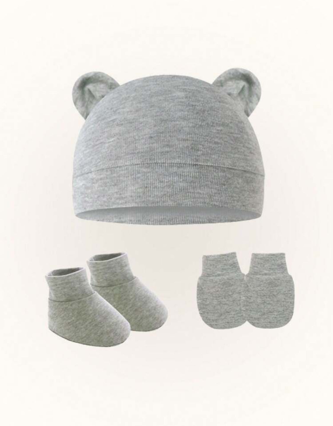 3pcs/Set Newborn Baby Soft Comfortable Classic Hat, Gloves And Socks Set, Suitable For Indoor And Outdoor Use