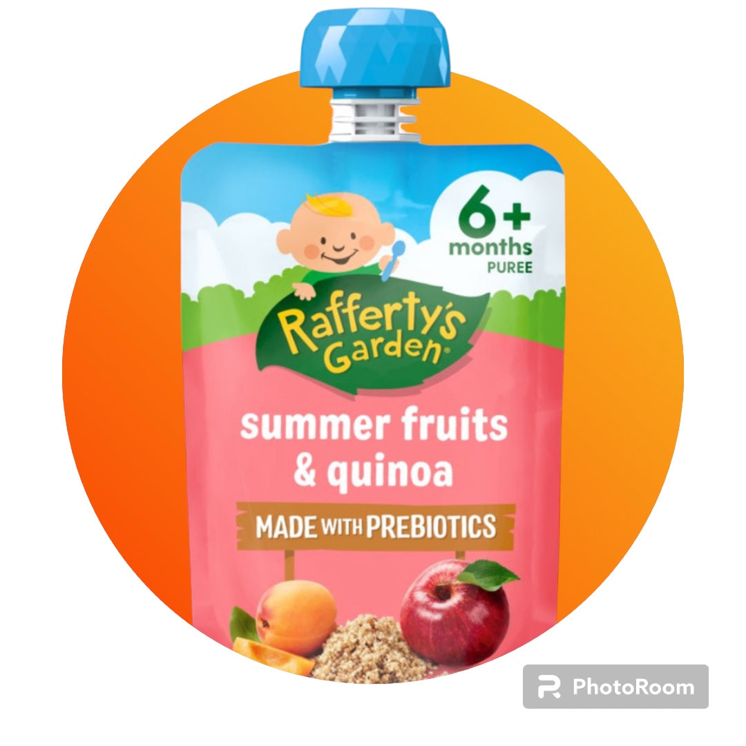 Rafferty's Garden Baby Food Pouch Summer Fruits & Quinoa 6+ Months 120g