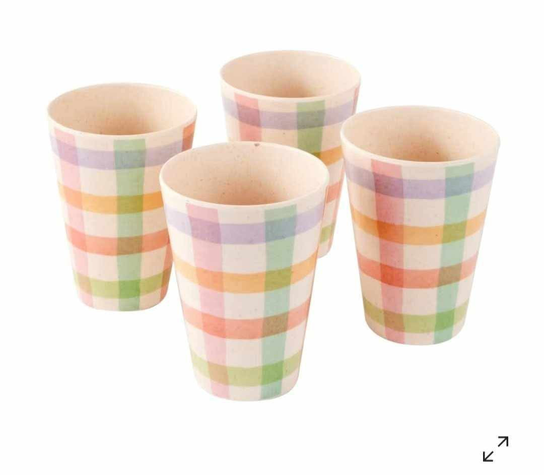 Check drink jug with 4 check tumblers set