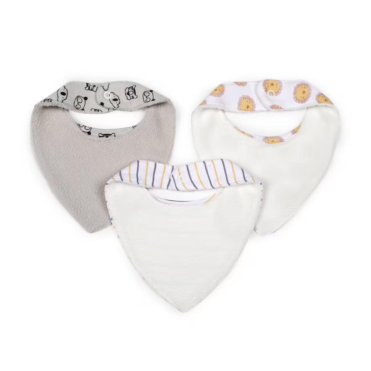 3 Pack Bandana Bibs - Animal