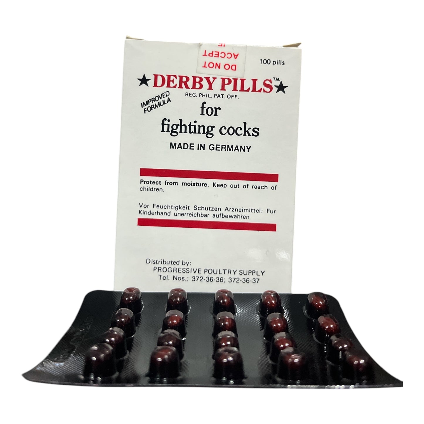 Chicken Derby Pills (per sheet)