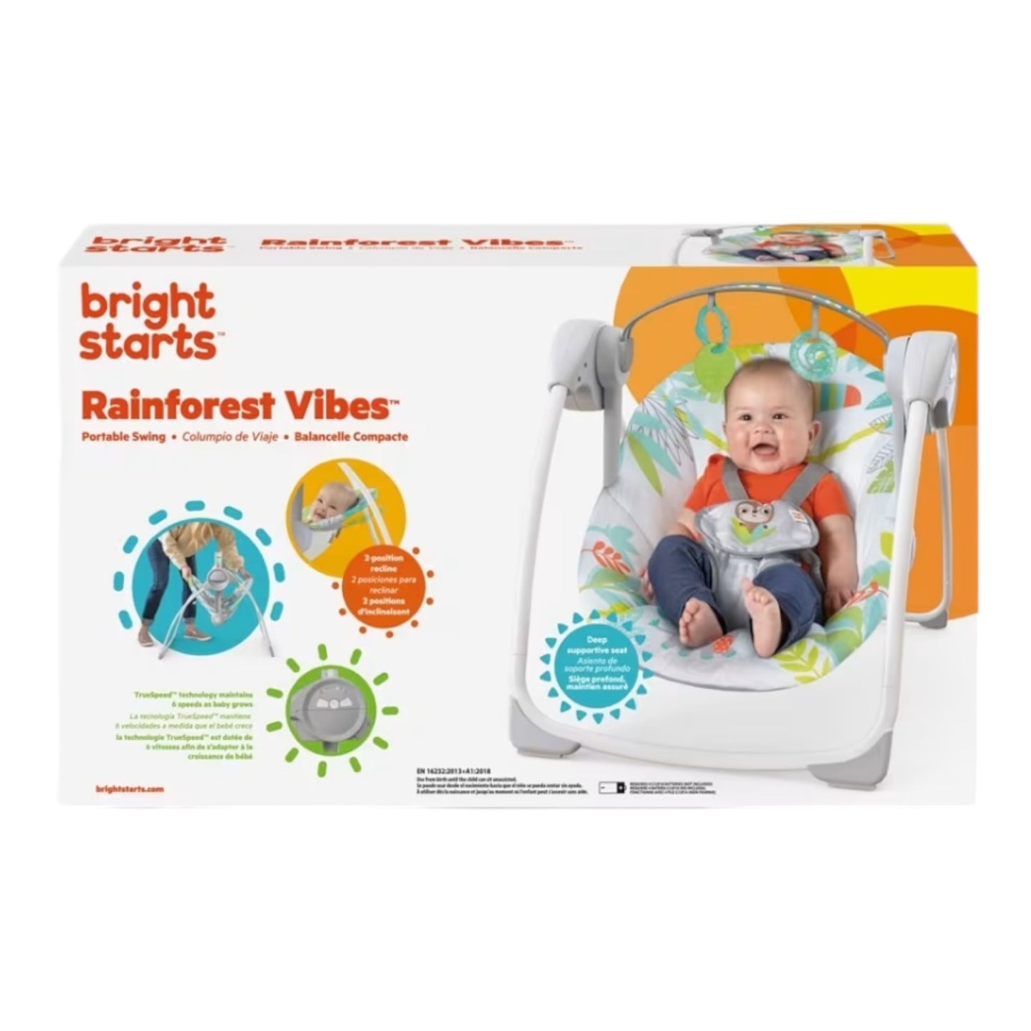 Bright Starts Rainforest Vibes Portable Swing