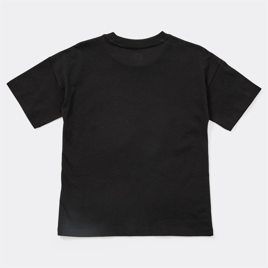 K-D Kids Puff Dinosaur Print Tee - Black