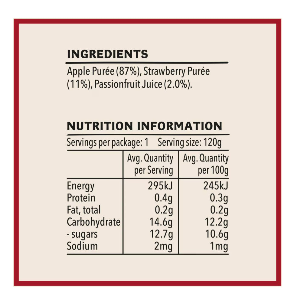 Heinz Baby Food 8+ Months Apple, Strawberry & Passionfruit 120g
