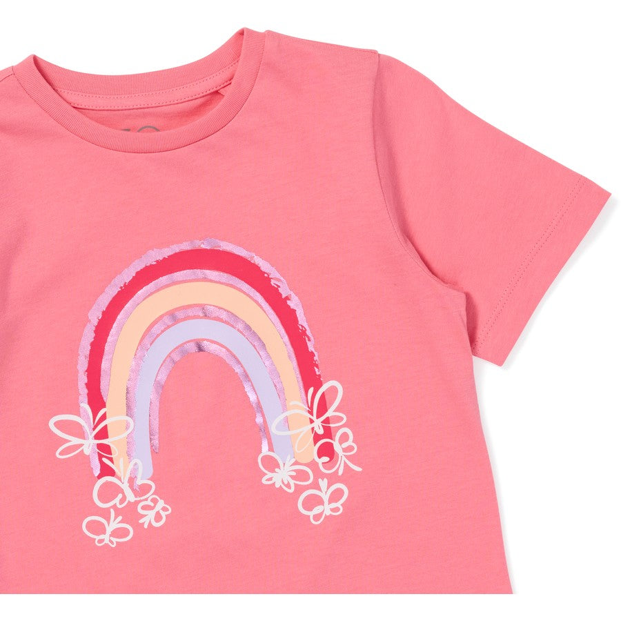 K-D Kids Foil Print Tee - Bubblegum