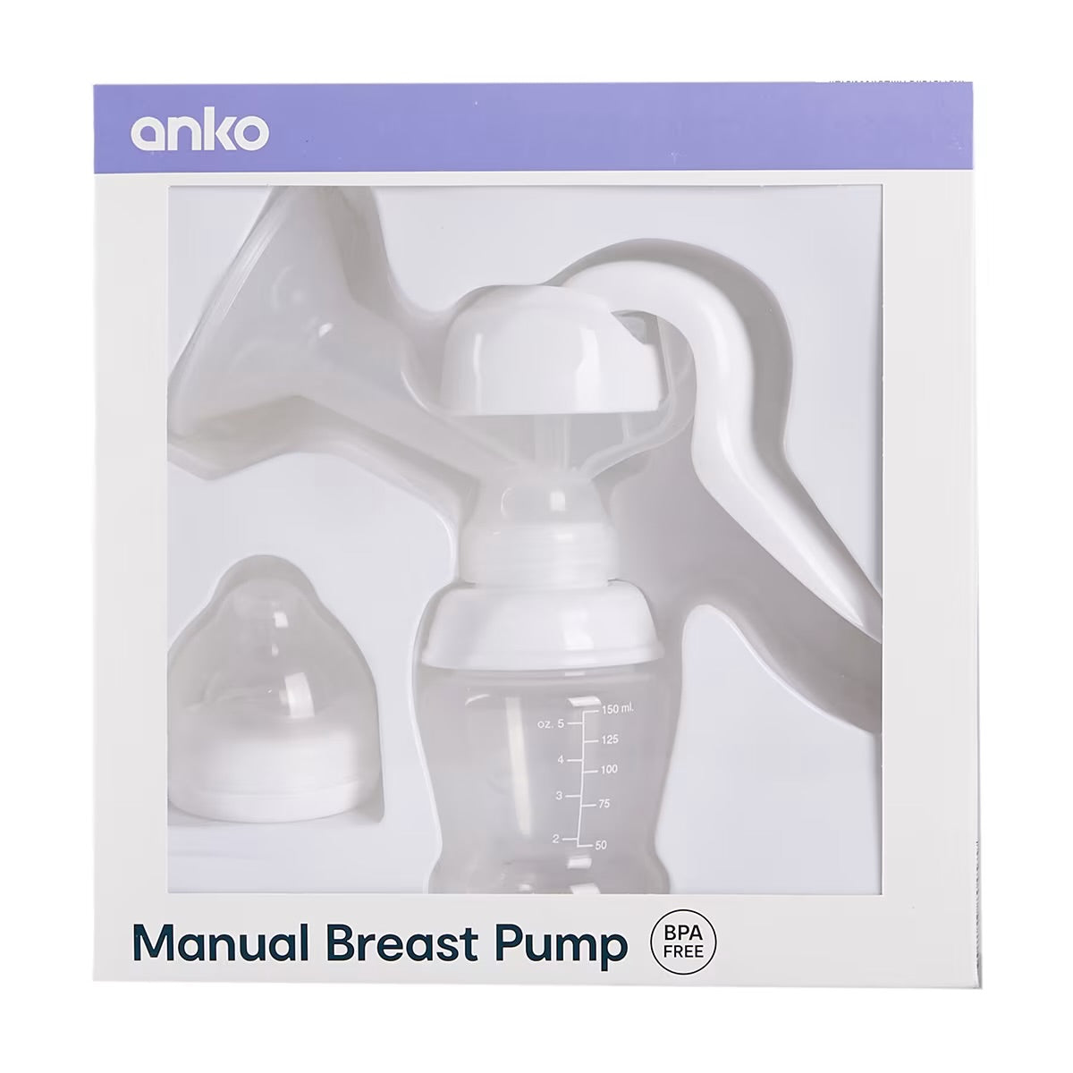 White Manual Breast Pump