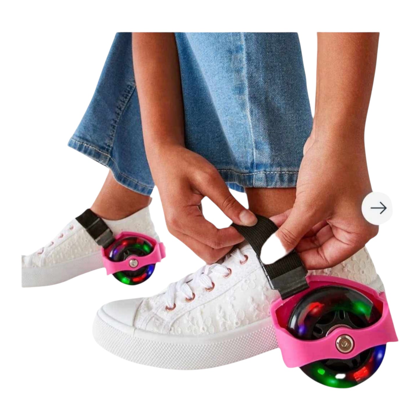 Light up roller heels