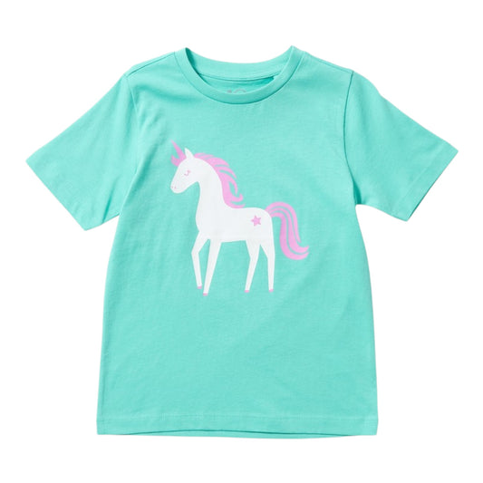 K-D Kids Unicorn Print Tee - Mint