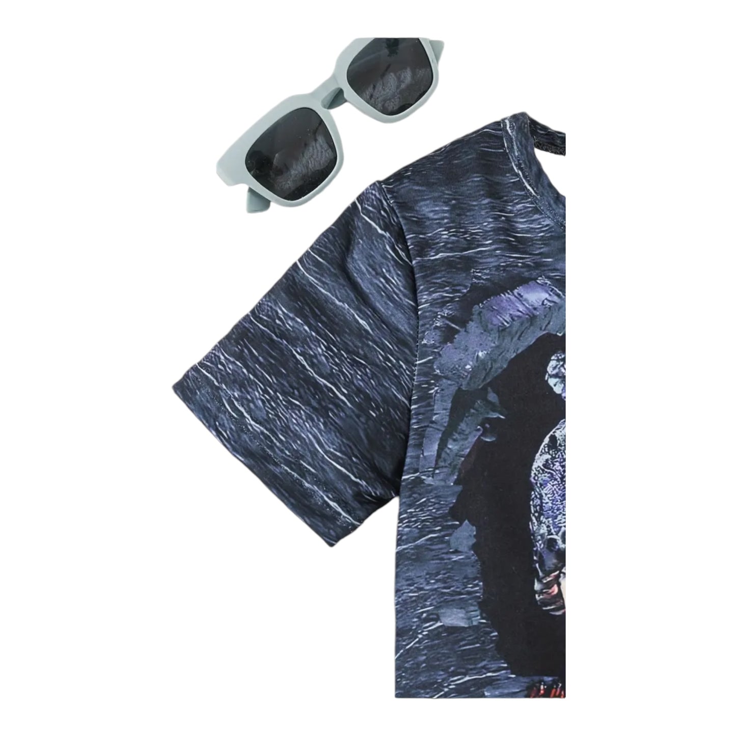 2pcs Boys Casual Cool Dinosaur Roaring Graphic Print Short Sleeve T-shirt & Shorts Set, Comfy Summer Boys Clothes