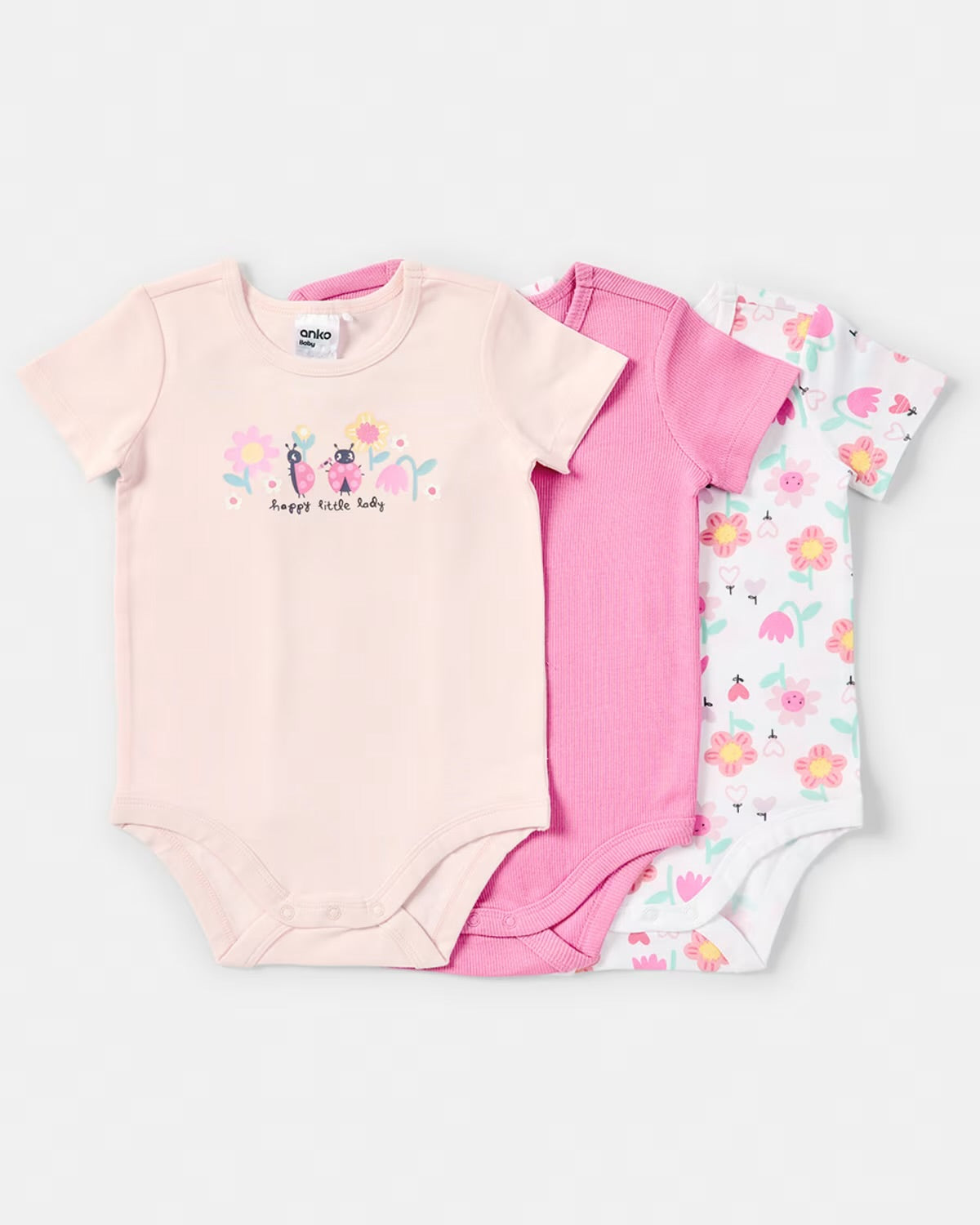 3 Pack Short Sleeve Bodysuits- EACH