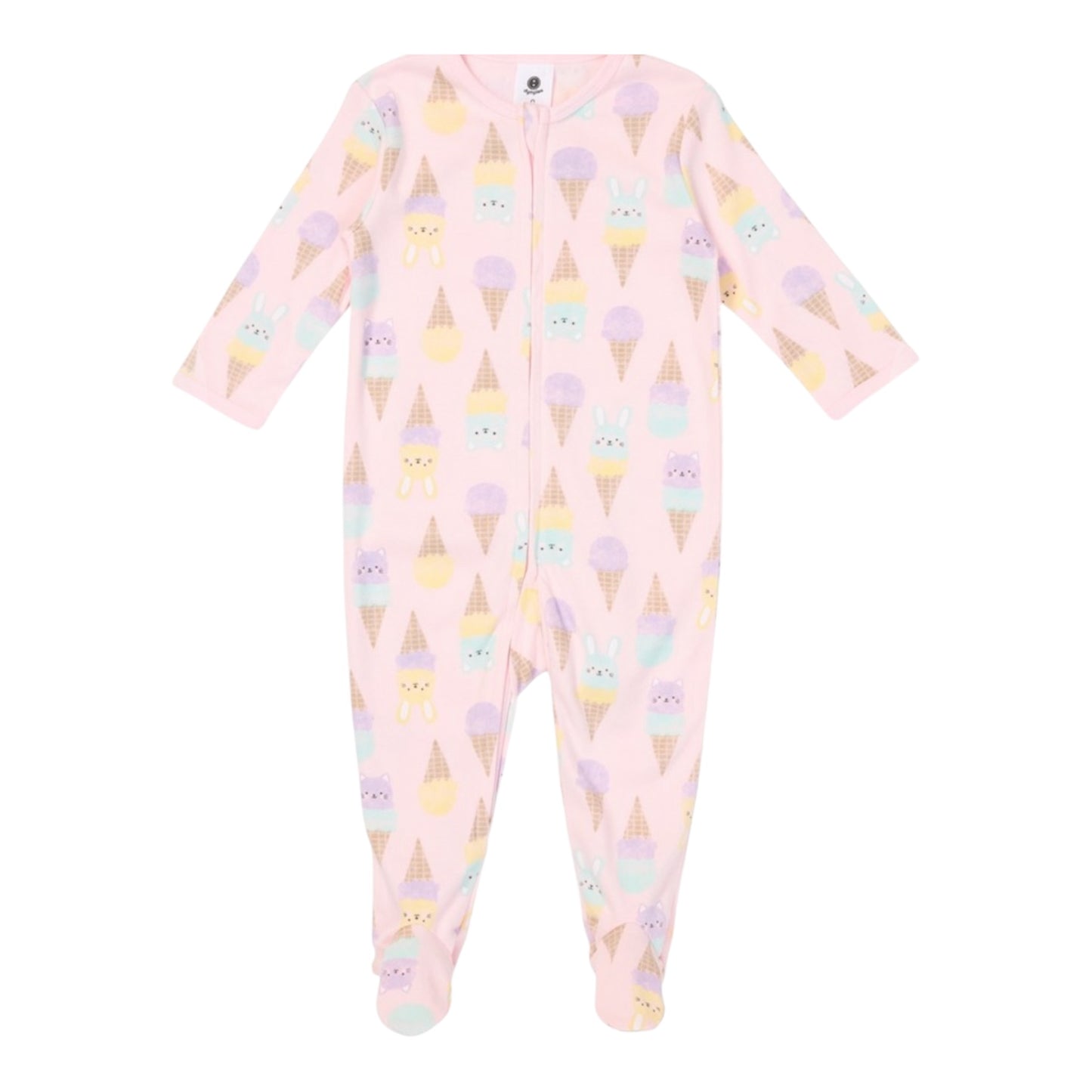 Dymples Baby Ice Cream Print Organic Cotton Coverall - Pink