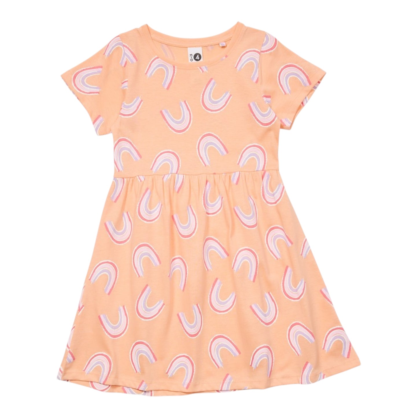 K-D Kids All Over Print Jersey Dress - Sunset