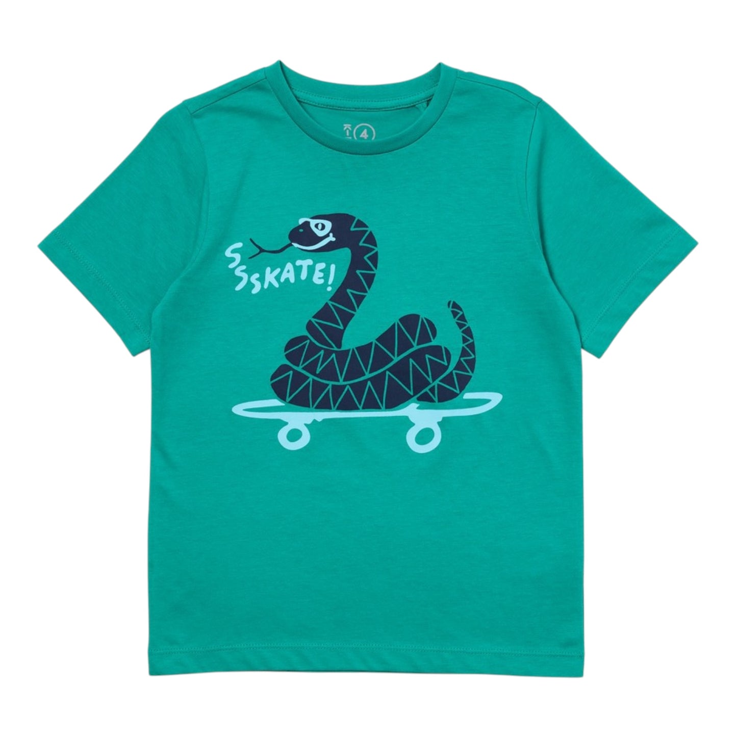 K-D Kids Snake Print Tee - Green