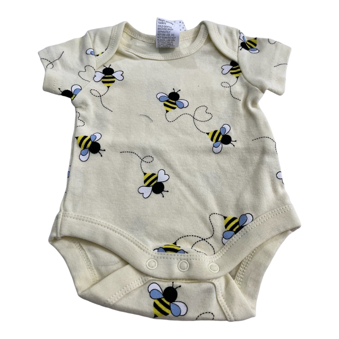 Yellow bee bodysuit newborn