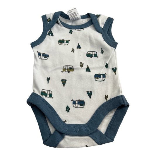 White blue bodysuit newborn