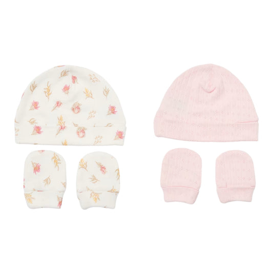 2 Pack Hat and Mittens Set Banksia