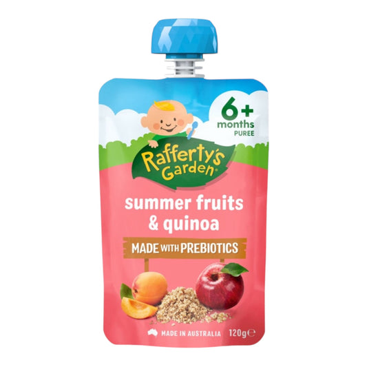 Rafferty's Garden Baby Food Pouch Summer Fruits & Quinoa 6+ Months 120g