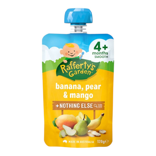 Rafferty's Garden Banana Pear & Mango Baby Food Puree Pouch 4+ Months 120g