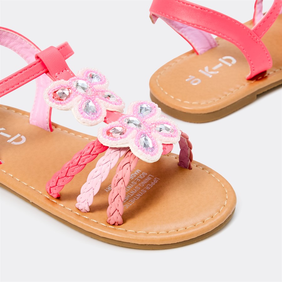 K-D Kids Jewel Sandals - Pink