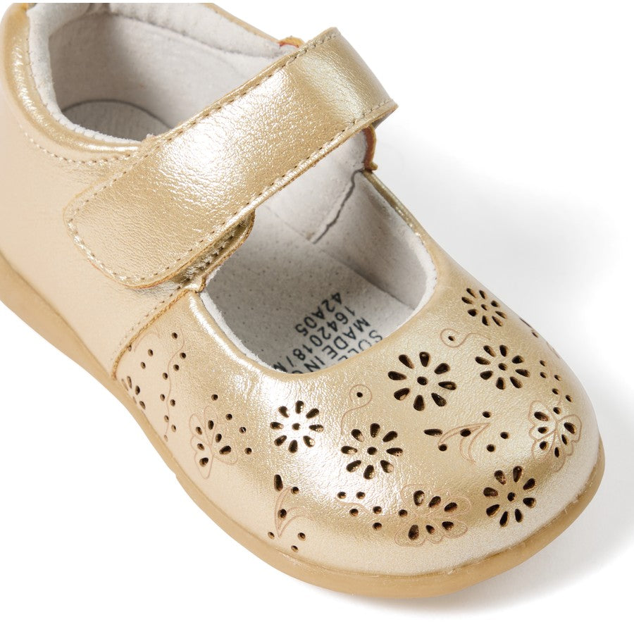 Dymples Baby Mary Jane Shoes - Gold