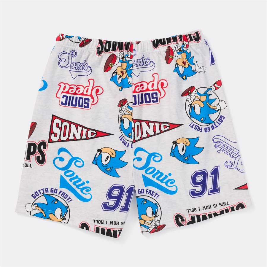 Sonic The Hedgehog Kids Pyjama Set - Grey Marl