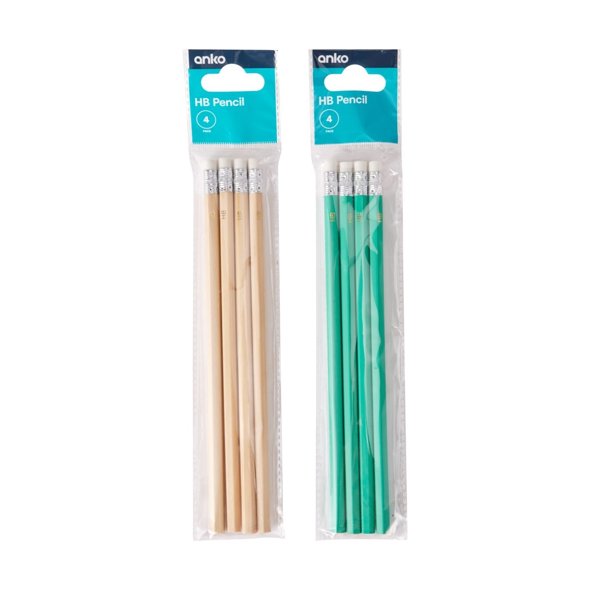 4 Pack HB Pencil - Assorted