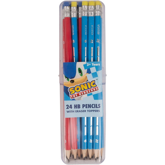 Sonic 24HB Pencils with Erasers in Case