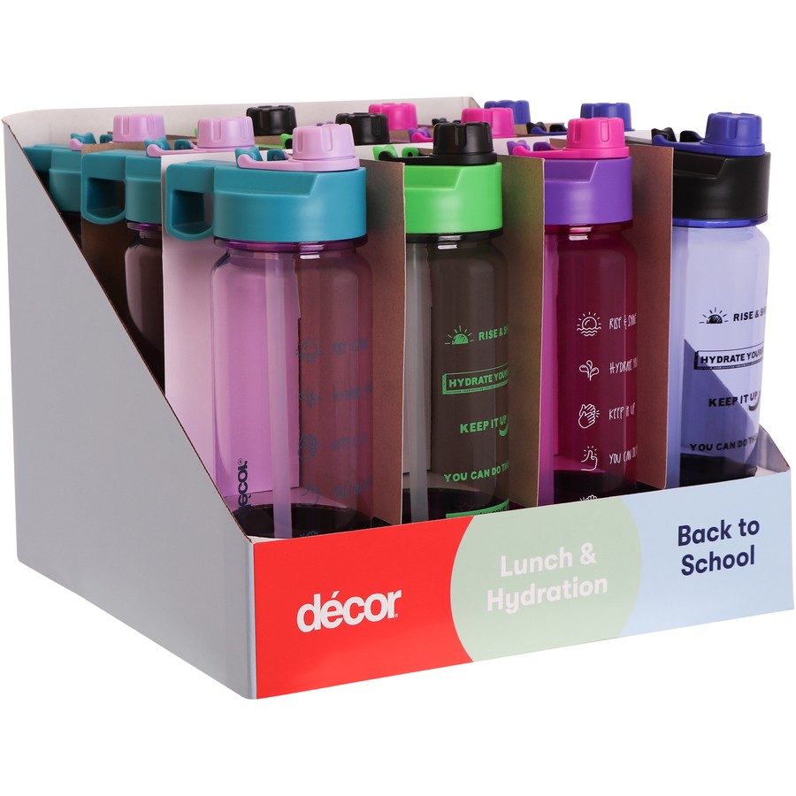 Decor Dual Lid Tritan Bottle 750ML - Assorted*