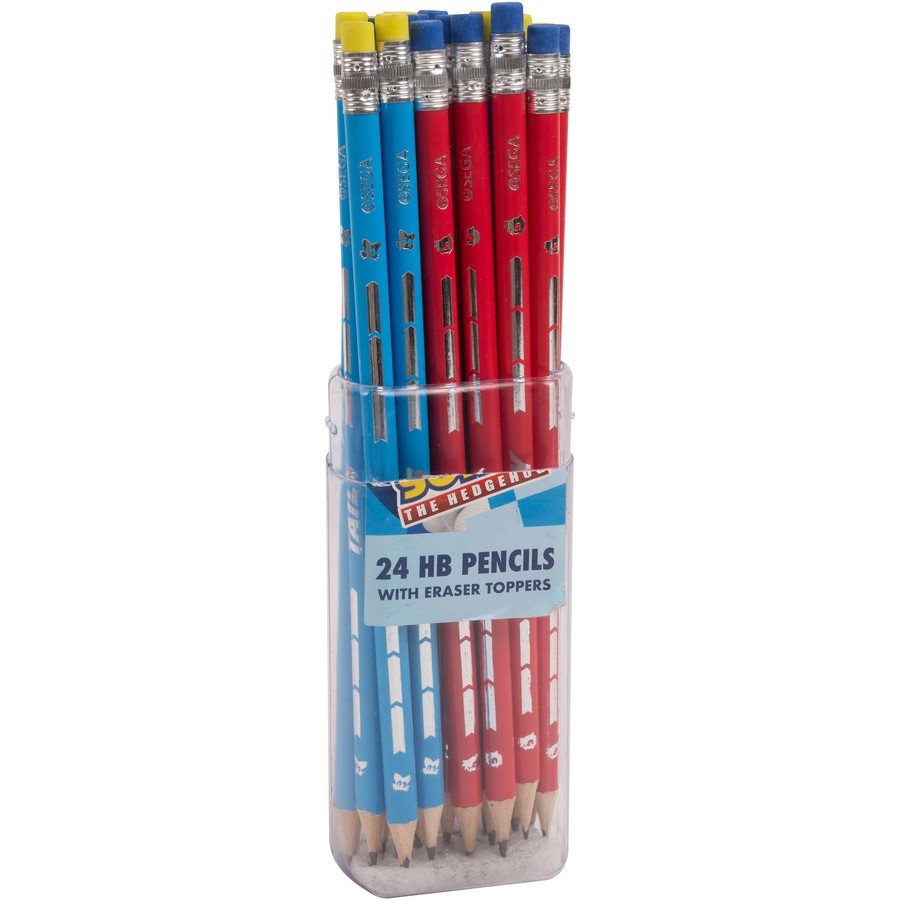 Sonic 24HB Pencils with Erasers in Case