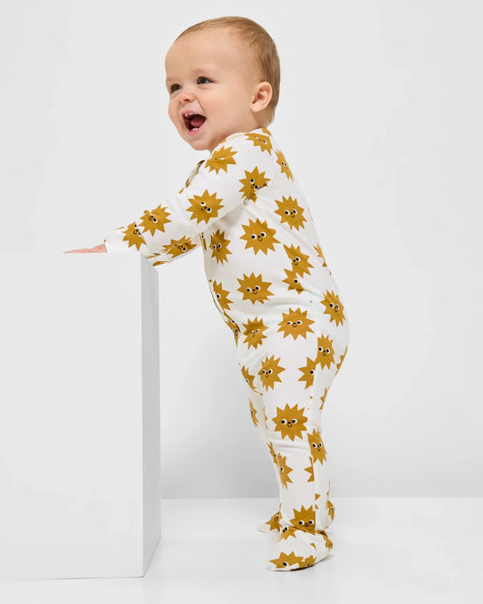 Baby Organic Cotton Print Zip Coverall